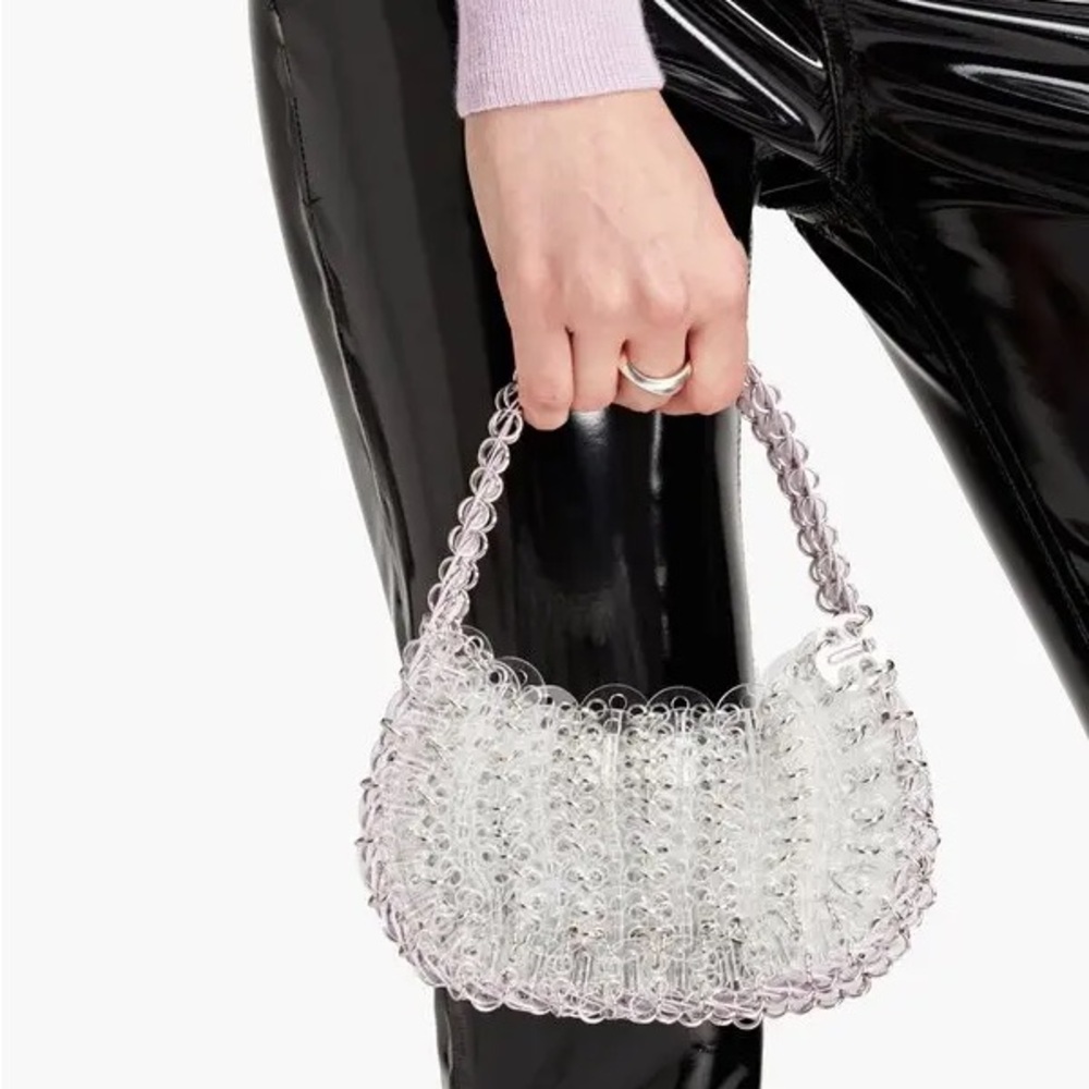 Paco Rabanne 1969 Mini Mess Two-Tone Tote - Clear and Lavender  Handbag NWT